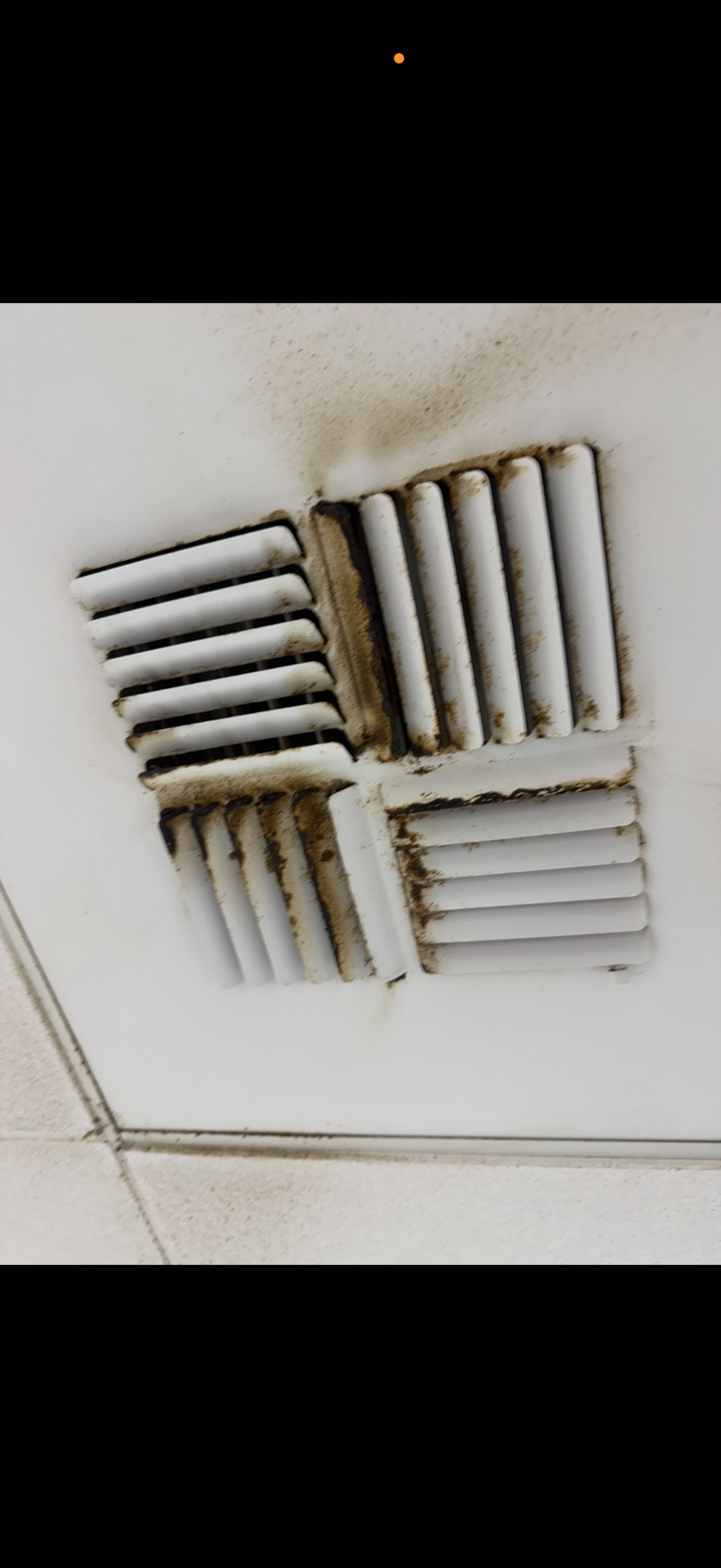 HVAC Vent Detail before professional cleaning